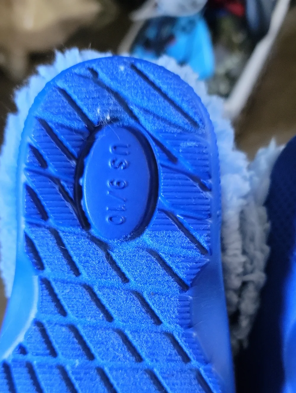 Mickey Mouse Kids' Blue Fuzzy Clog Shoes